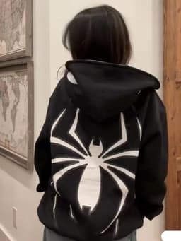 image-2023 European Halloween personalized male and female sweater hoodies Y2K couple large size Spider-Man zip hoodie