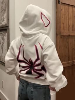 image-2023 European Halloween personalized male and female sweater hoodies Y2K couple large size Spider-Man zip hoodie