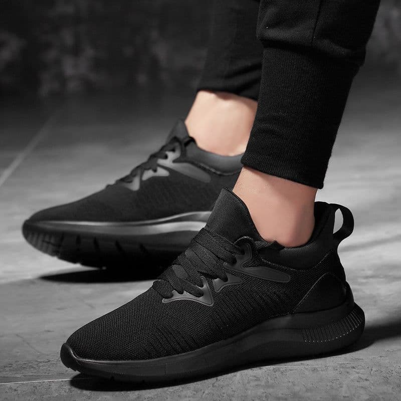 image-18-65 Men's Height Increasing Sports Shoes Spring Low-top Thick-soled Flying Weave Mesh Cloth Running Shoes Casual Walking Fashion Shoes