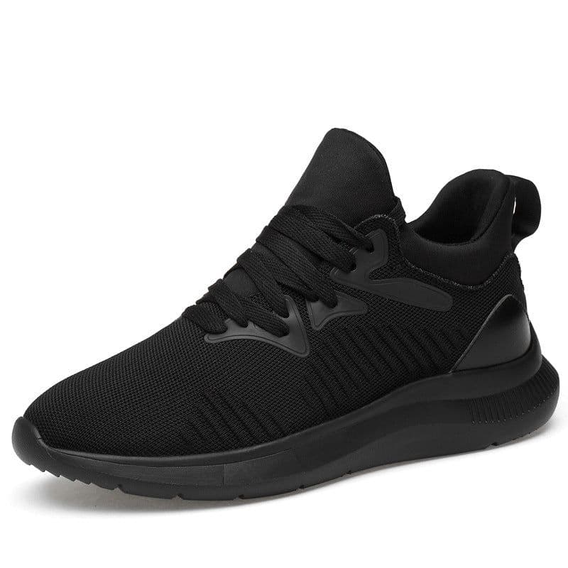 image-18-65 Men's Height Increasing Sports Shoes Spring Low-top Thick-soled Flying Weave Mesh Cloth Running Shoes Casual Walking Fashion Shoes