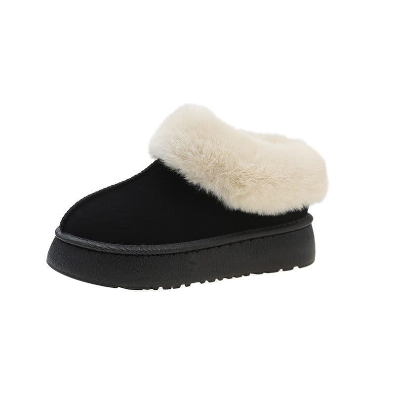 image-Thick-soled warm snow boots for women 2023 winter thickened warm fur all-in-one comfortable outer wear casual furry shoes