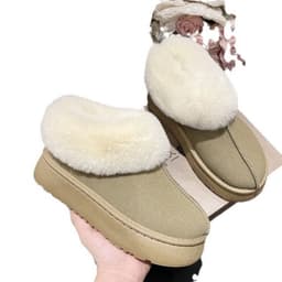 image-Thick-soled warm snow boots for women 2023 winter thickened warm fur all-in-one comfortable outer wear casual furry shoes