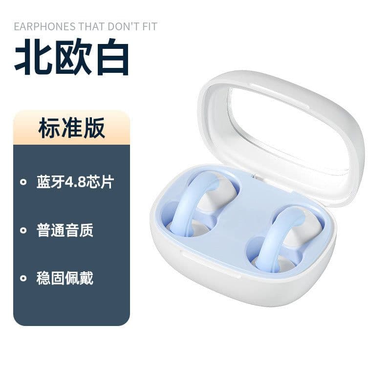 image-Wireless Bluetooth headset mini new clip-on Bluetooth headset wireless high power noise reduction factory wholesale battery life