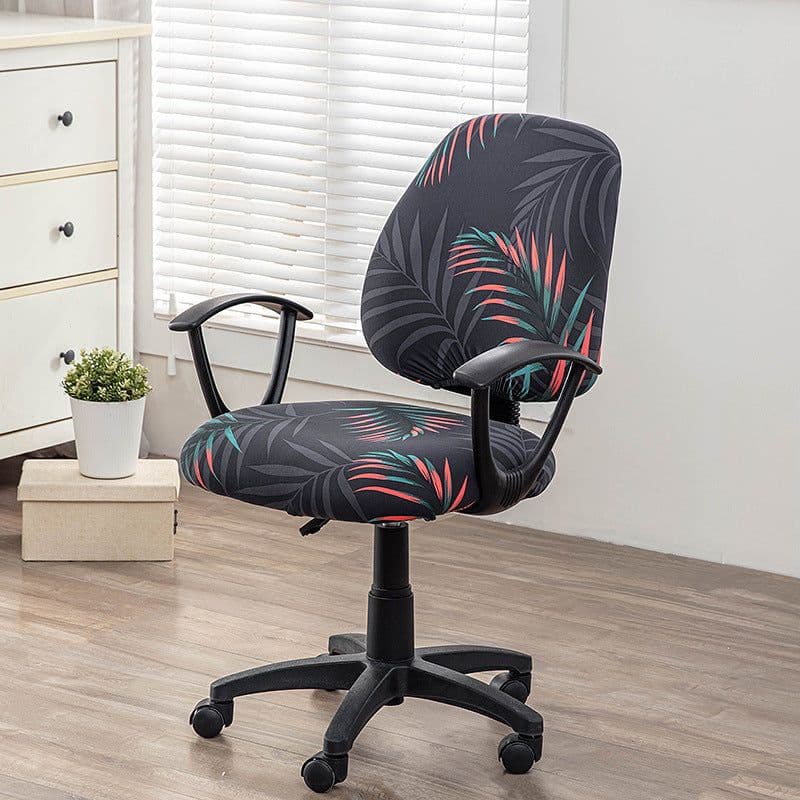 image-Printed elastic 2-piece split office chair cover European and American home office chair cover Amazon cross-border chair