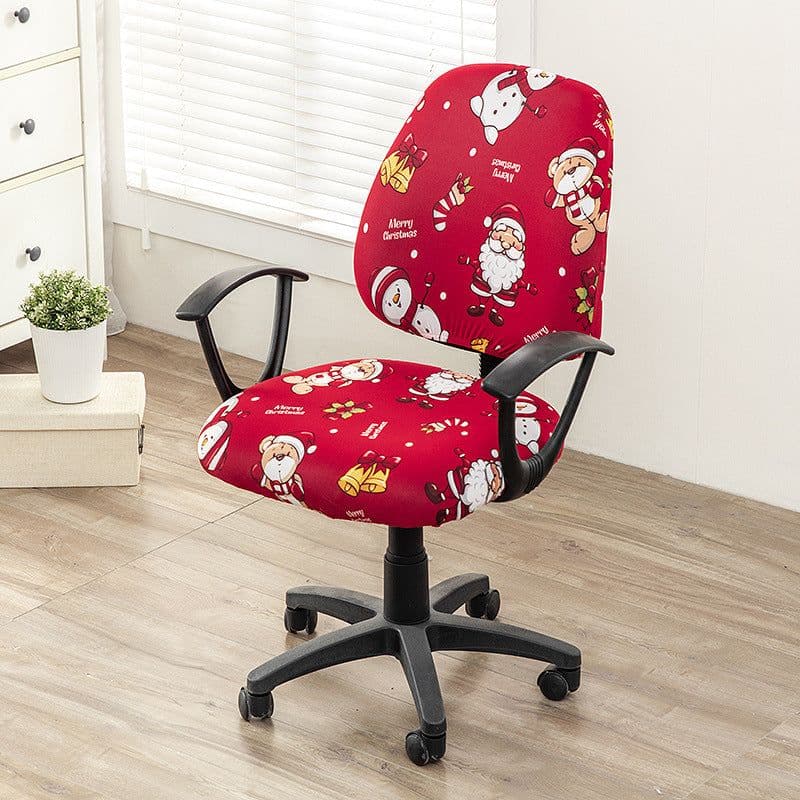 image-Printed elastic 2-piece split office chair cover European and American home office chair cover Amazon cross-border chair