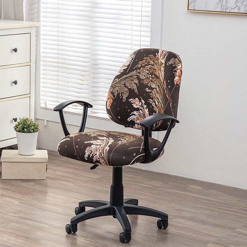image-Printed elastic 2-piece split office chair cover European and American home office chair cover Amazon cross-border chair