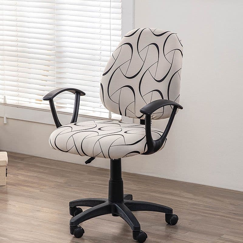 image-Printed elastic 2-piece split office chair cover European and American home office chair cover Amazon cross-border chair