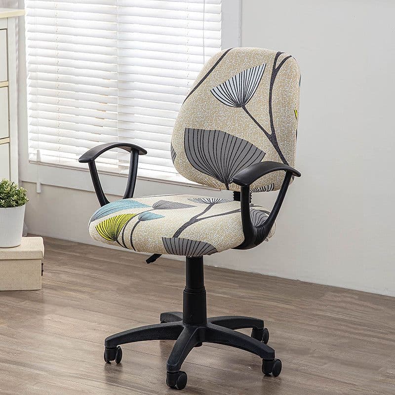 image-Printed elastic 2-piece split office chair cover European and American home office chair cover Amazon cross-border chair