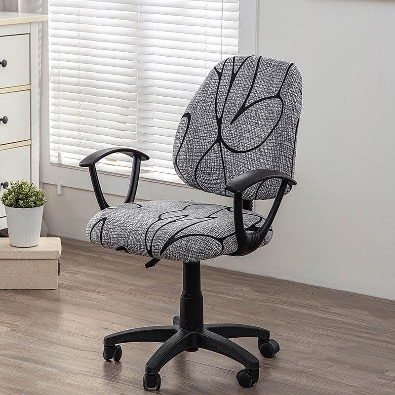 image-Printed elastic 2-piece split office chair cover European and American home office chair cover Amazon cross-border chair