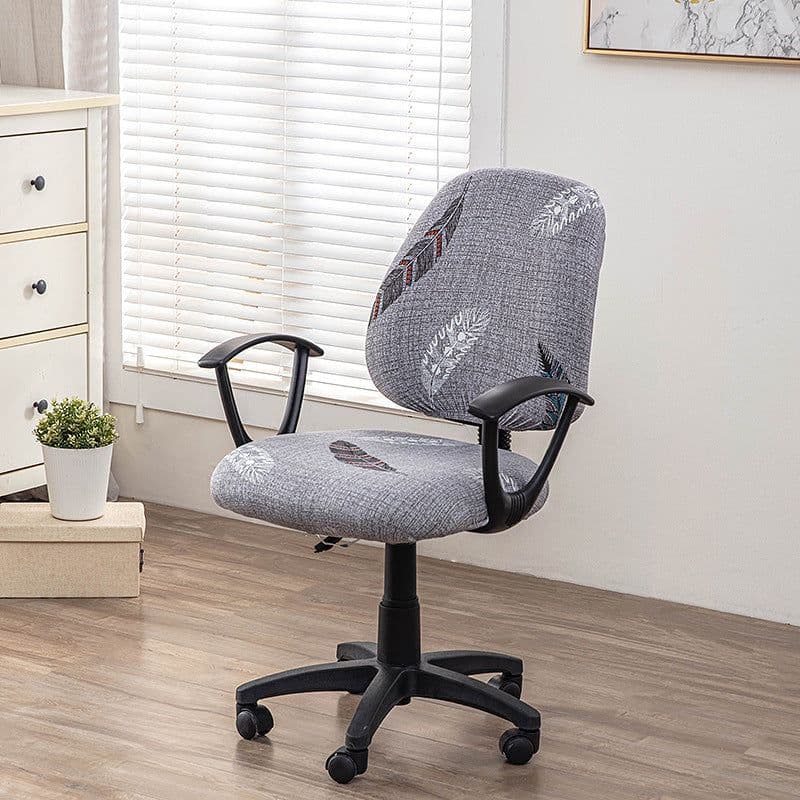 image-Printed elastic 2-piece split office chair cover European and American home office chair cover Amazon cross-border chair