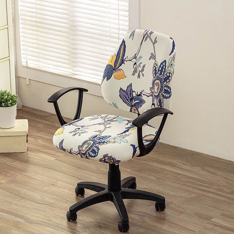 image-Printed elastic 2-piece split office chair cover European and American home office chair cover Amazon cross-border chair