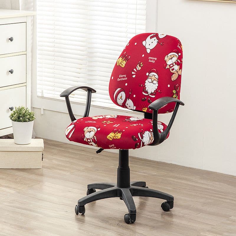 image-Printed elastic 2-piece split office chair cover European and American home office chair cover Amazon cross-border chair