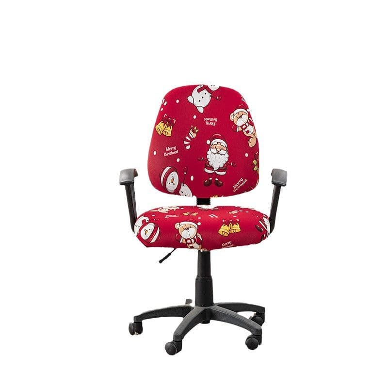 image-Printed elastic 2-piece split office chair cover European and American home office chair cover Amazon cross-border chair