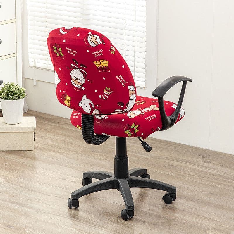 image-Printed elastic 2-piece split office chair cover European and American home office chair cover Amazon cross-border chair