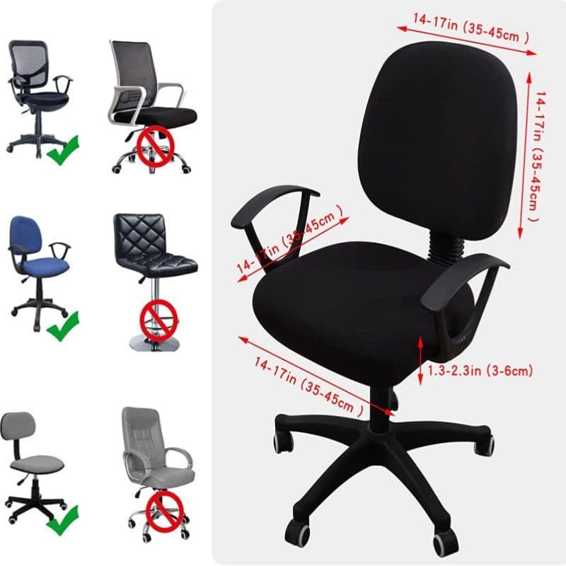 image-Printed elastic 2-piece split office chair cover European and American home office chair cover Amazon cross-border chair