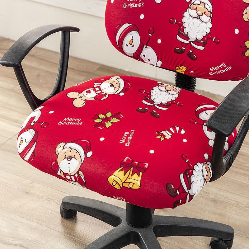 image-Printed elastic 2-piece split office chair cover European and American home office chair cover Amazon cross-border chair