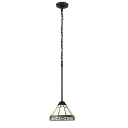 image-Belle Mission-Style 1 Light Blackish-Bronze Finish Mini Pendant Ceiling Fixture