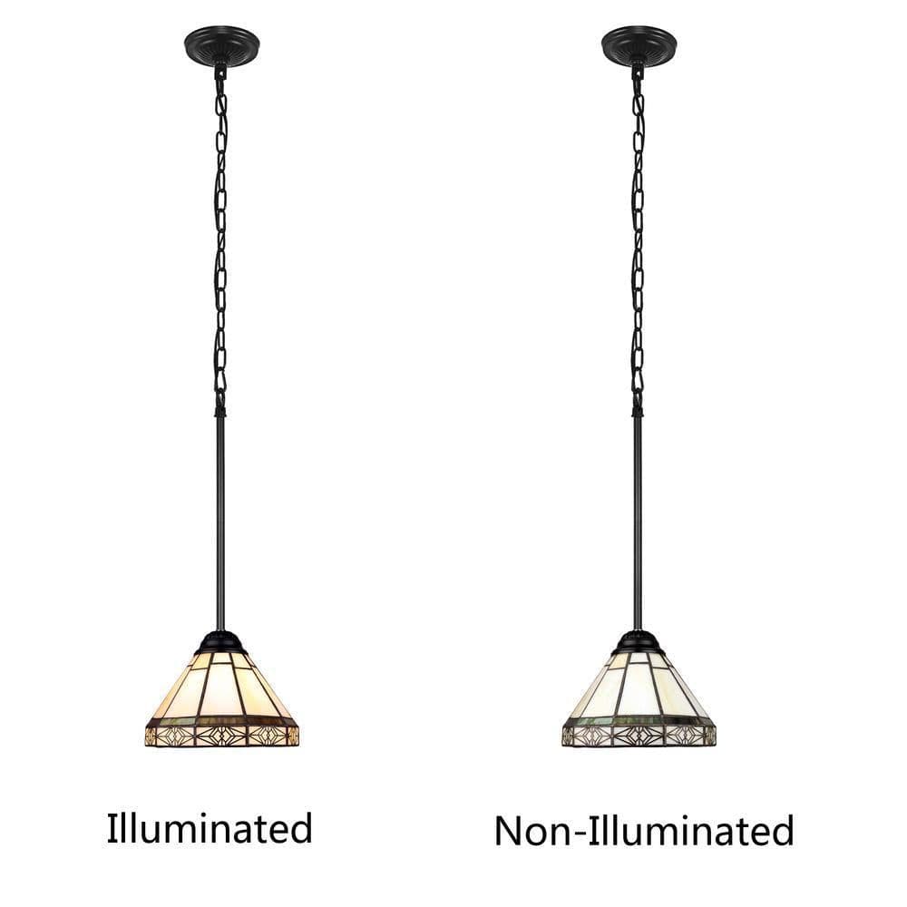 image-Belle Mission-Style 1 Light Blackish-Bronze Finish Mini Pendant Ceiling Fixture