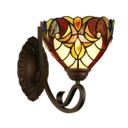 image-ADIA Victorian-Style 1-Light Dark Bronze Finish Wall Sconce 8" Shade