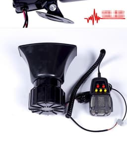 image-Factory direct sale motorcycle horn square mouth 7-tone 12V 100W loudspeaker car seven-tone alarm horn wholesale