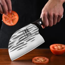 image-Household stainless steel forged kitchen knife set chef's knife sharp chopping dual-purpose kitchen meat chopping knife slicing knife