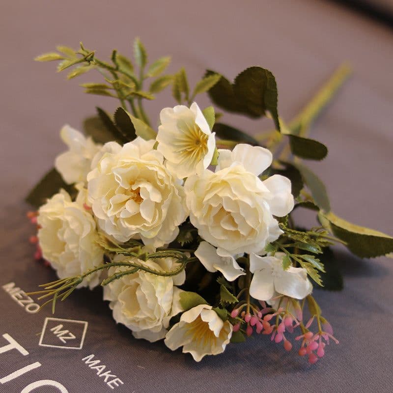 image-Silk Flower Bouquet Arrangement - Pink