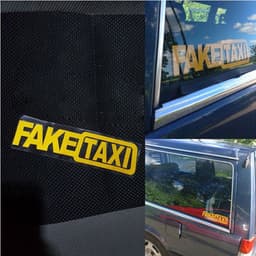 image-Fake Taxi Drifting Sign Funny Car Sticker