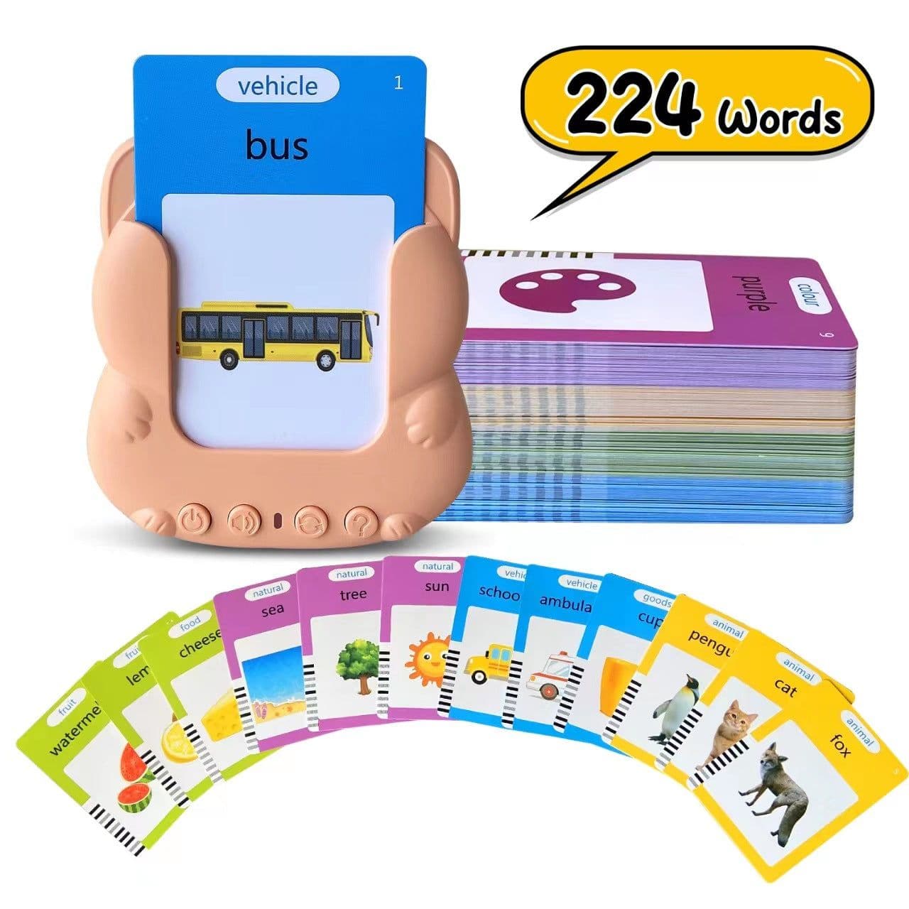 image-Cross-Border English Flash Cards Foreign Trade Children's Puzzle Flash Memory Card Digital Camera Amazon Early Education Card Inserting Machine