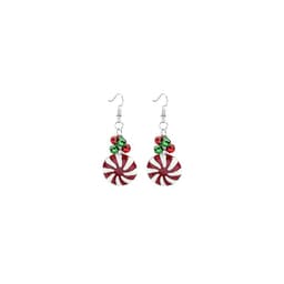 image-Christmas earrings, Christmas snowflake elk bells, cross-border Christmas tree glue ear hook pendants wholesale jewelry