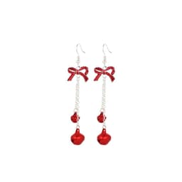 image-Christmas earrings, Christmas snowflake elk bells, cross-border Christmas tree glue ear hook pendants wholesale jewelry
