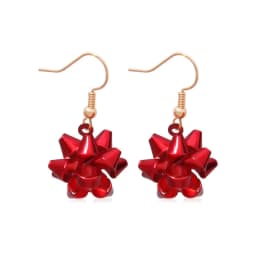 image-Christmas earrings, Christmas snowflake elk bells, cross-border Christmas tree glue ear hook pendants wholesale jewelry