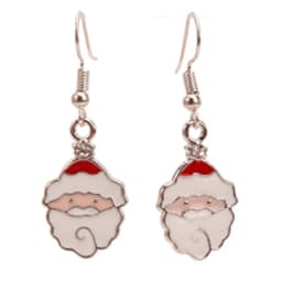 image-Christmas earrings, Christmas snowflake elk bells, cross-border Christmas tree glue ear hook pendants wholesale jewelry