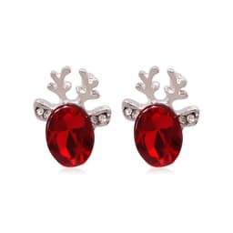 image-Christmas earrings, Christmas snowflake elk bells, cross-border Christmas tree glue ear hook pendants wholesale jewelry