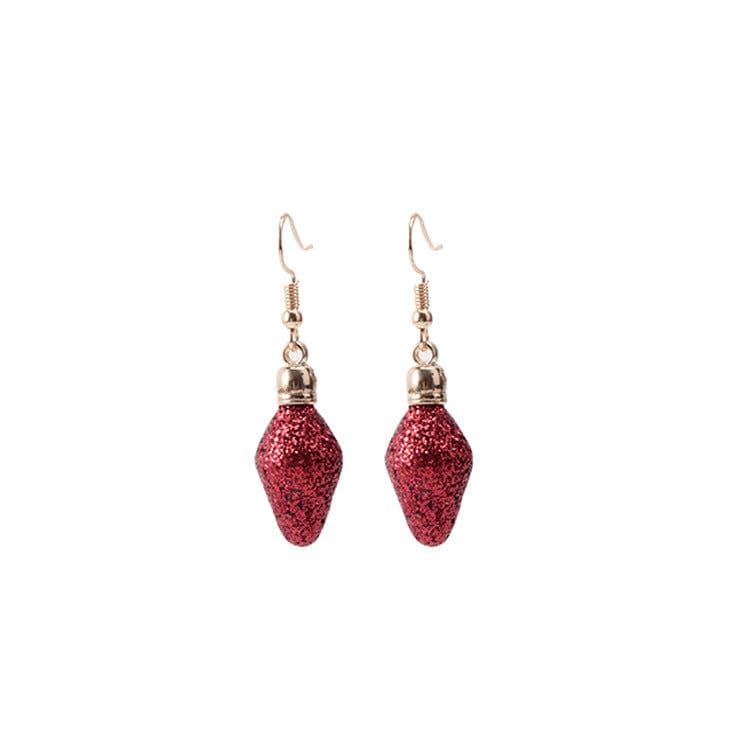 image-Christmas earrings, Christmas snowflake elk bells, cross-border Christmas tree glue ear hook pendants wholesale jewelry