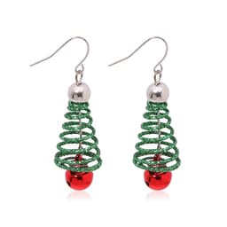 image-Christmas earrings, Christmas snowflake elk bells, cross-border Christmas tree glue ear hook pendants wholesale jewelry
