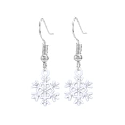 image-Christmas earrings, Christmas snowflake elk bells, cross-border Christmas tree glue ear hook pendants wholesale jewelry