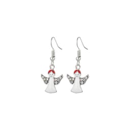 image-Christmas earrings, Christmas snowflake elk bells, cross-border Christmas tree glue ear hook pendants wholesale jewelry