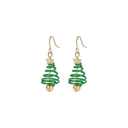 image-Christmas earrings, Christmas snowflake elk bells, cross-border Christmas tree glue ear hook pendants wholesale jewelry