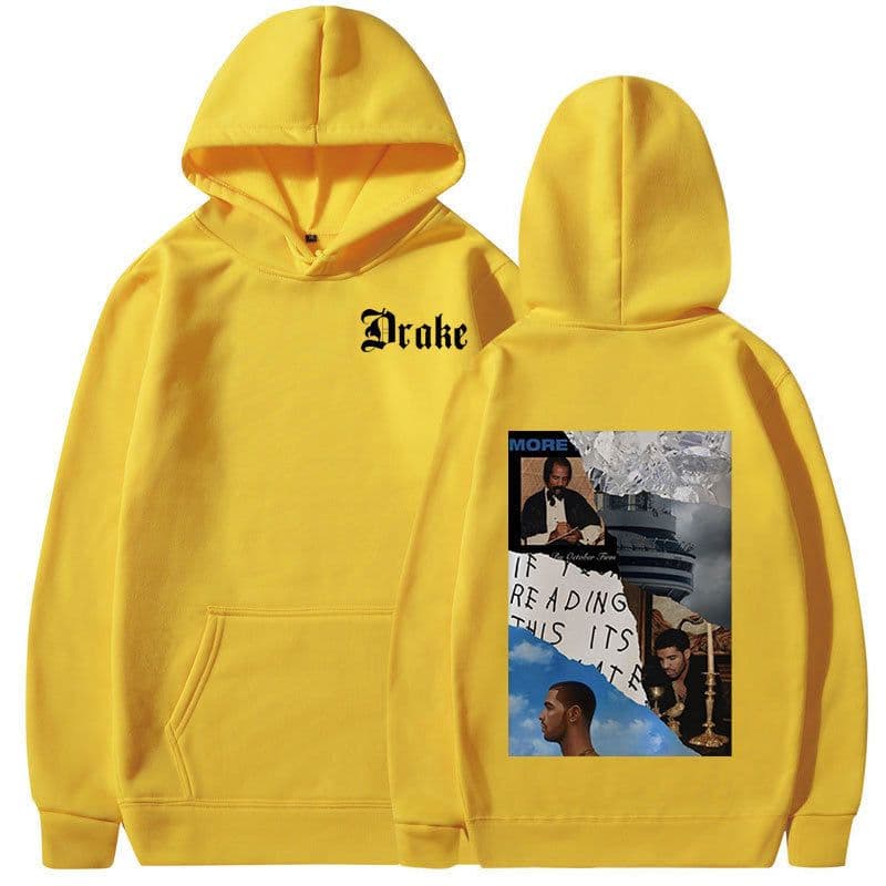 image-Rapper Drake Music Album Cover Graphic Hoodies Men's Fashion