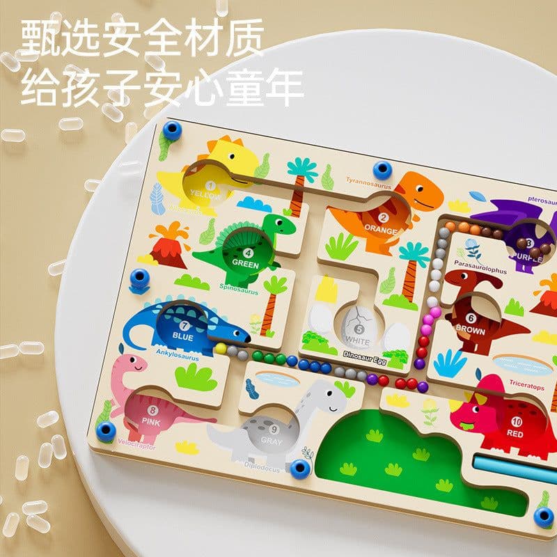 image-Cross-border children's magnetic color sorting counting board early education magnetic pen moving maze kindergarten educational toys