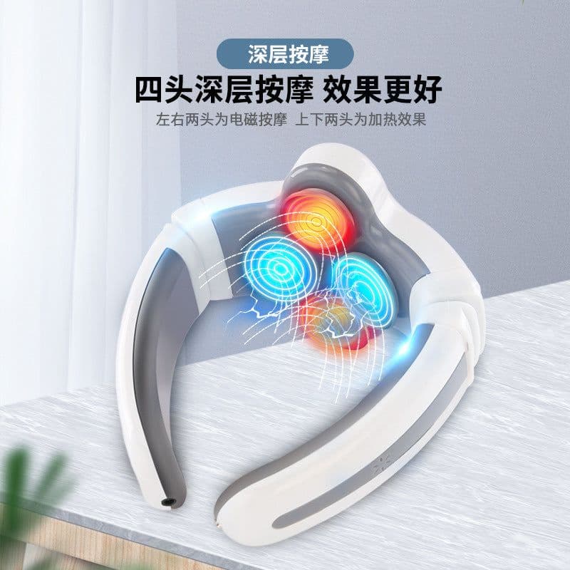 image-Portable cervical spine massager multi-functional cervical spine massager electrotherapy physiotherapy instrument pulse heating neck neck protector