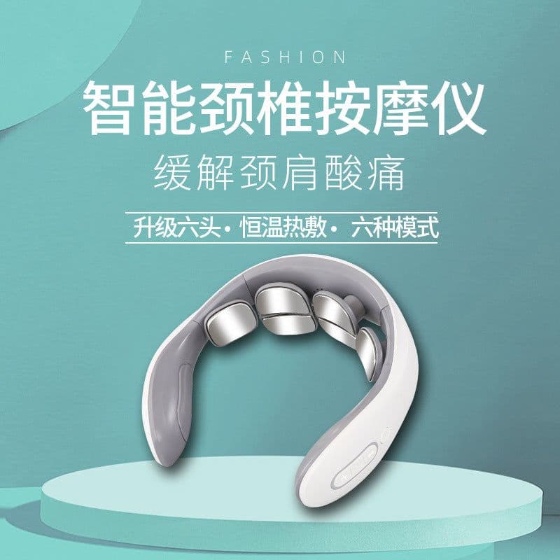 image-Portable cervical spine massager multi-functional cervical spine massager electrotherapy physiotherapy instrument pulse heating neck neck protector