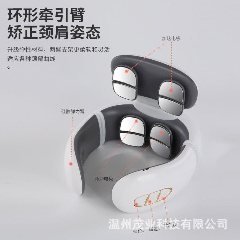 image-Portable cervical spine massager multi-functional cervical spine massager electrotherapy physiotherapy instrument pulse heating neck neck protector