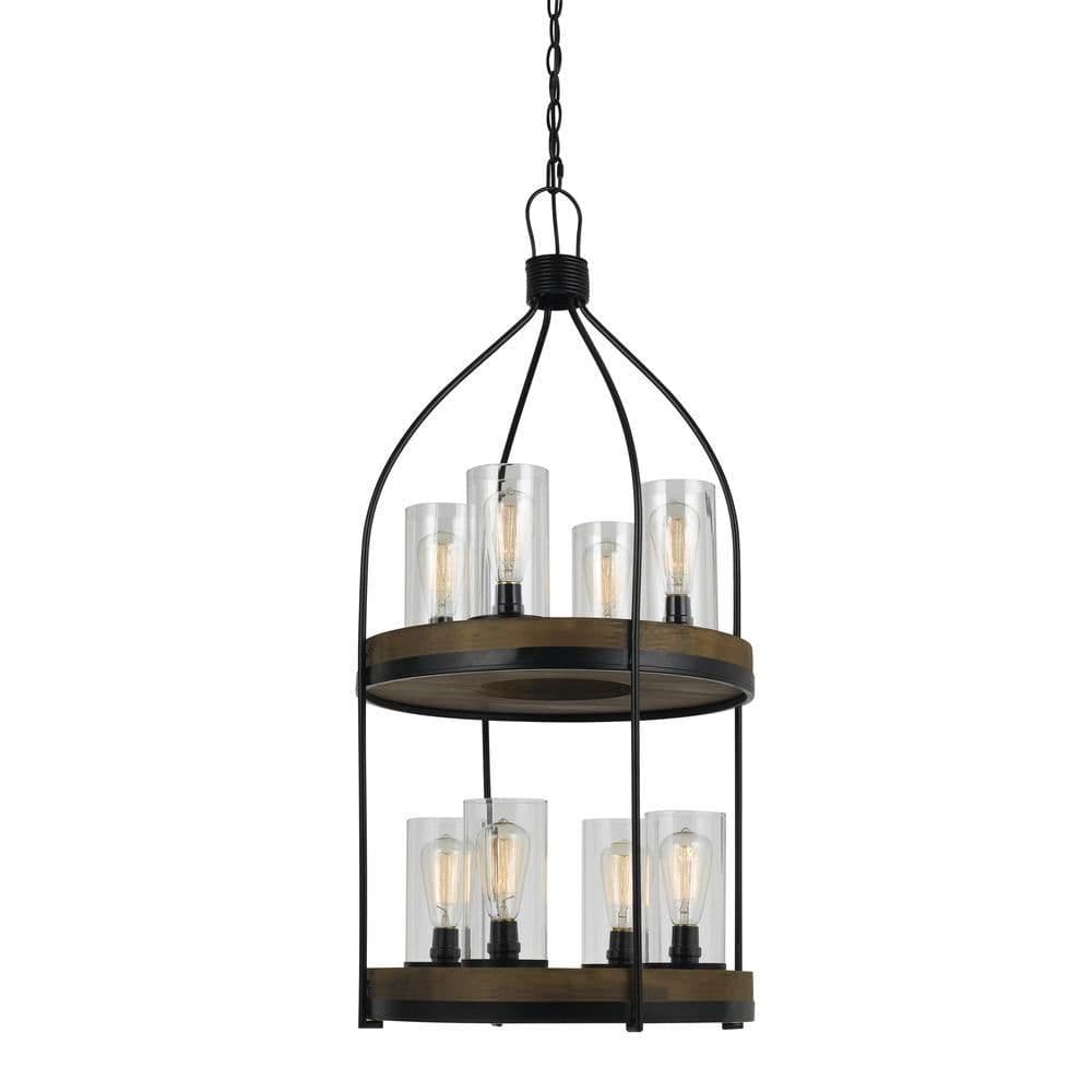 image-60W X 8 Chardon Metal/Wood Fixture(Edison Bulbs Not Included)