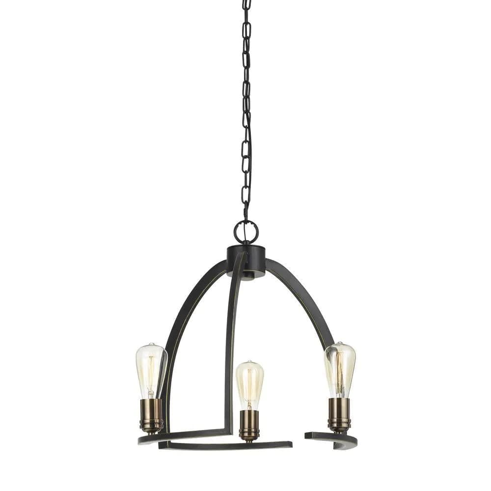 image-60W X 3 Kinder Metal 3 Light Chandelier (Edison Bulbs Not Included)