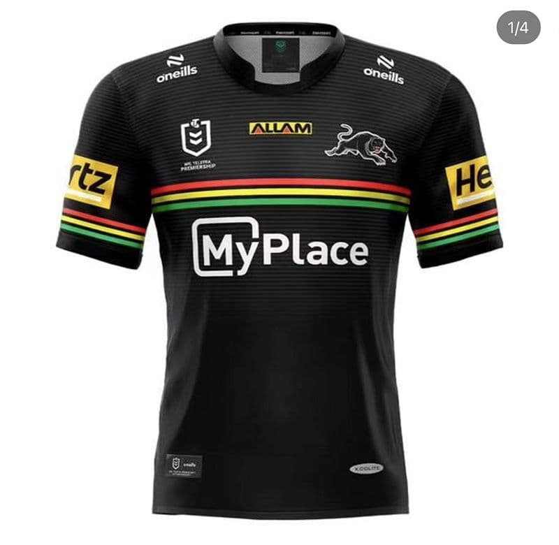 image-2024NRL Navy Jaguars rugby jersey home and away short-sleeved top training suit Rugbyjersey