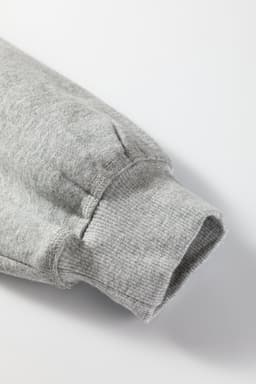 image-Gray Contrast Rope Drawstring Ruffle Trim Hoodie