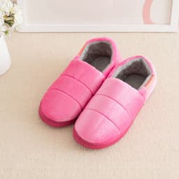 image-Unisex Cotton Slippers - Thick Sole Winter Warm
