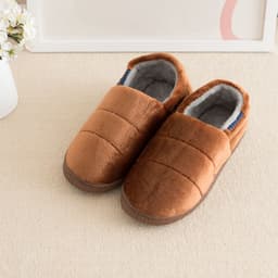 image-Unisex Cotton Slippers - Thick Sole Winter Warm