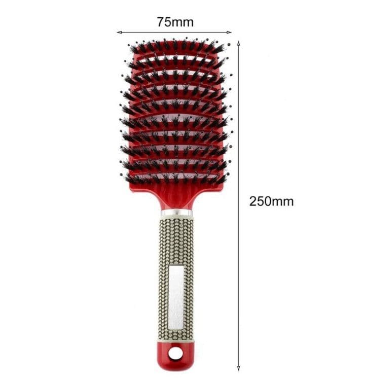 image-Bristle Hair Brush - Detangler Massage Comb